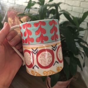 Anthropologie hand painted mug